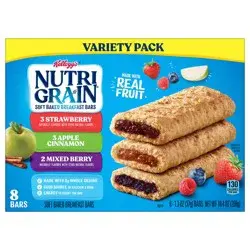 Nutri-Grain Soft Baked Breakfast Bars, Variety Pack, 10.4 oz, 8 Count