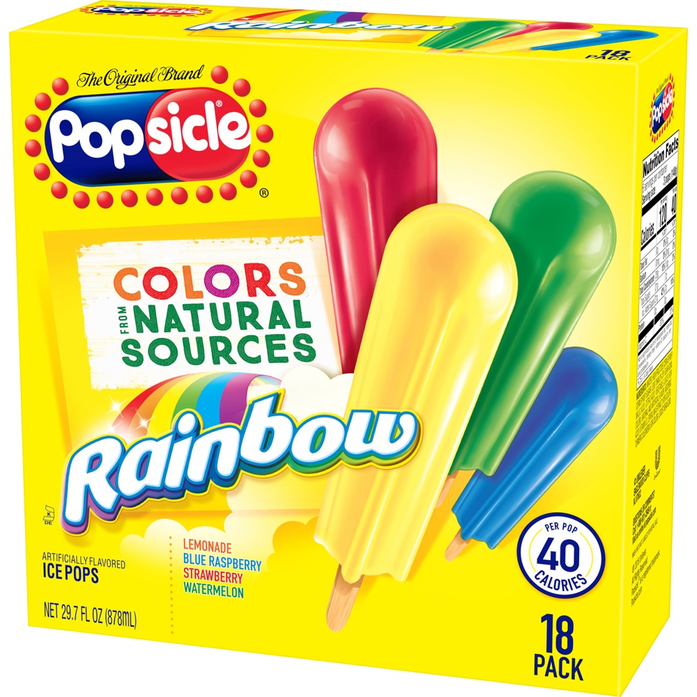 The Original Brand Popsicle Rainbow Ice Pops 20 ct Shipt