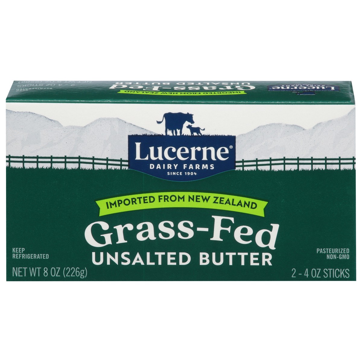 slide 1 of 4, Lucerne Grassfed Unsalted Butter - 8 Oz, 8 oz