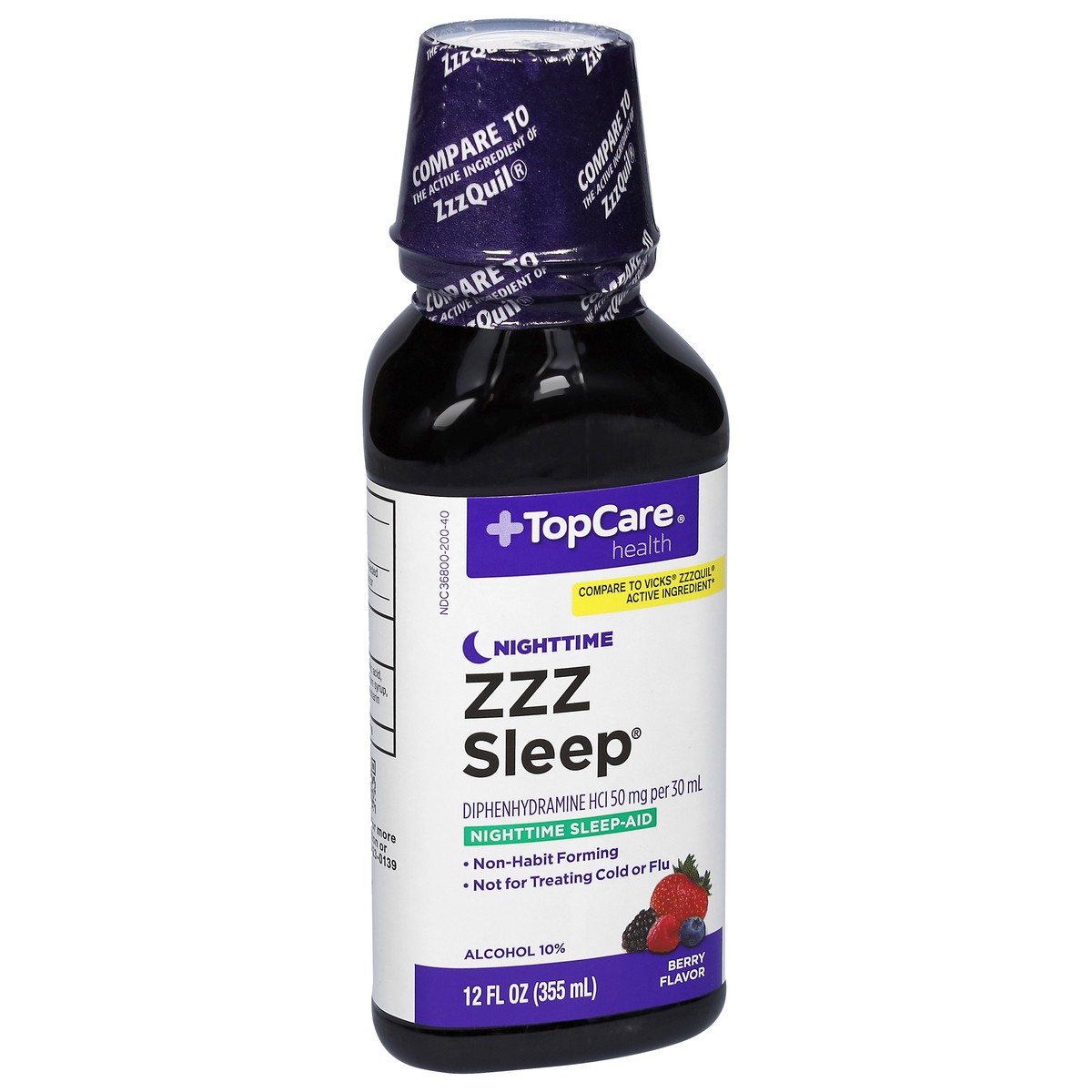 slide 3 of 10, TopCare Top Care ZZZ Sleep Berry Flavor Nighttime Sleep Aid, 12 oz