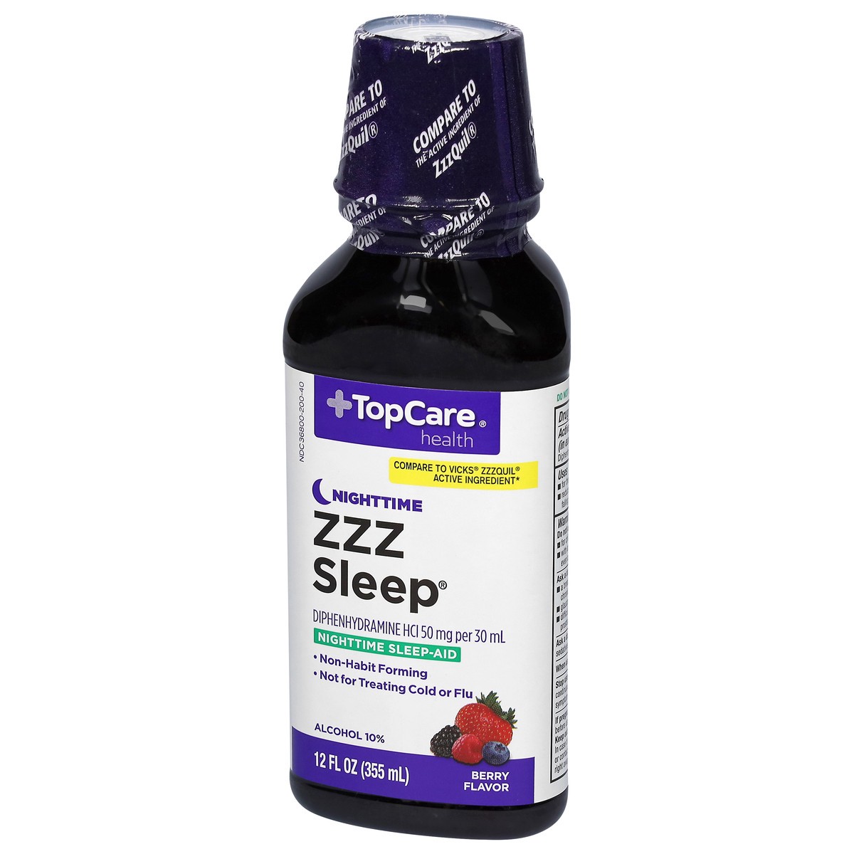 slide 4 of 10, TopCare Top Care ZZZ Sleep Berry Flavor Nighttime Sleep Aid, 12 oz