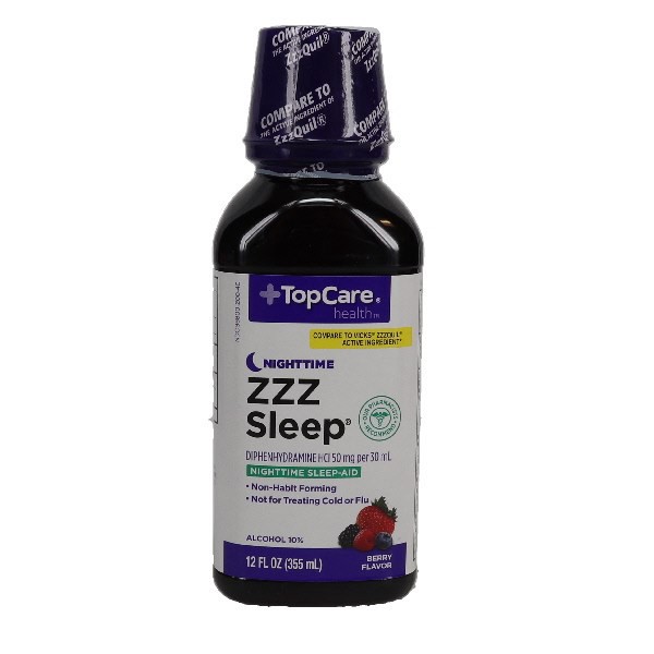 slide 1 of 10, TopCare Top Care ZZZ Sleep Berry Flavor Nighttime Sleep Aid, 12 oz