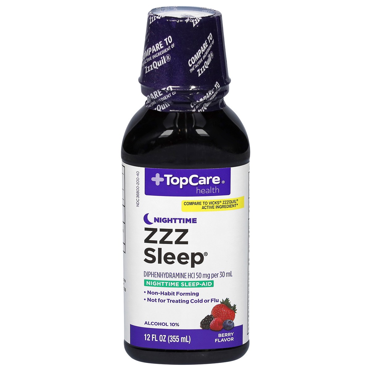 slide 8 of 10, TopCare Top Care ZZZ Sleep Berry Flavor Nighttime Sleep Aid, 12 oz