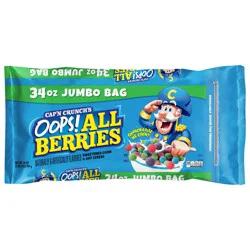 Cap'n Crunch Sweetened Corn & Oat Cereal Oops All Berries Naturally And Artificially Flavored 34 Oz