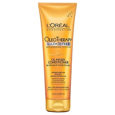 slide 1 of 1, L'Oréal Paris Hair Expertise Oleo Therapy Sulfate Free Replenishing Conditioner, 8.5 fl oz