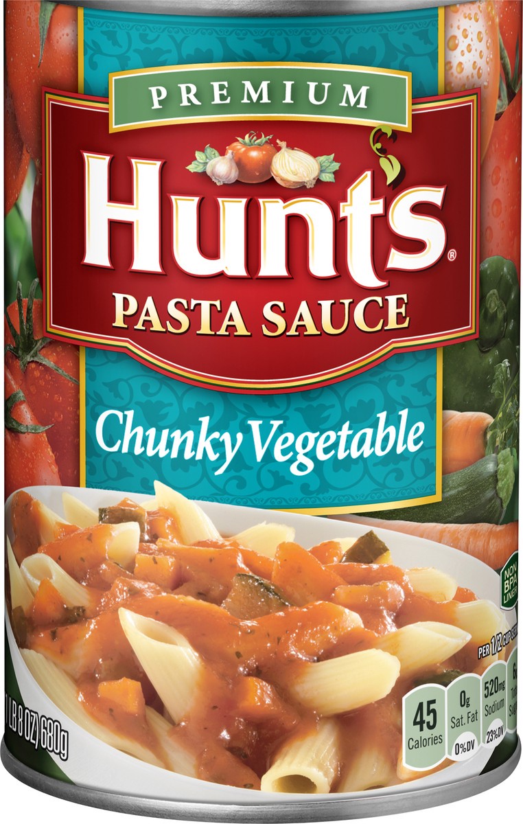 slide 4 of 5, Hunt's Pasta Sauce Chunky Vegetable, 24 oz