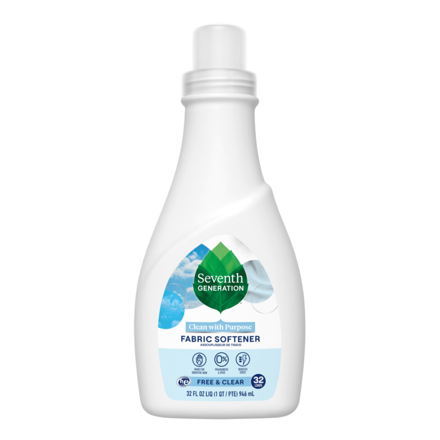 slide 2 of 7, Seventh Generation Free & Clear Fabric Softener 32 fl oz, 32 fl oz