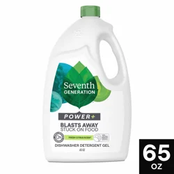 Seventh Generation Power+ Dishwasher Detergent Gel Fresh Citrus scent 65 oz