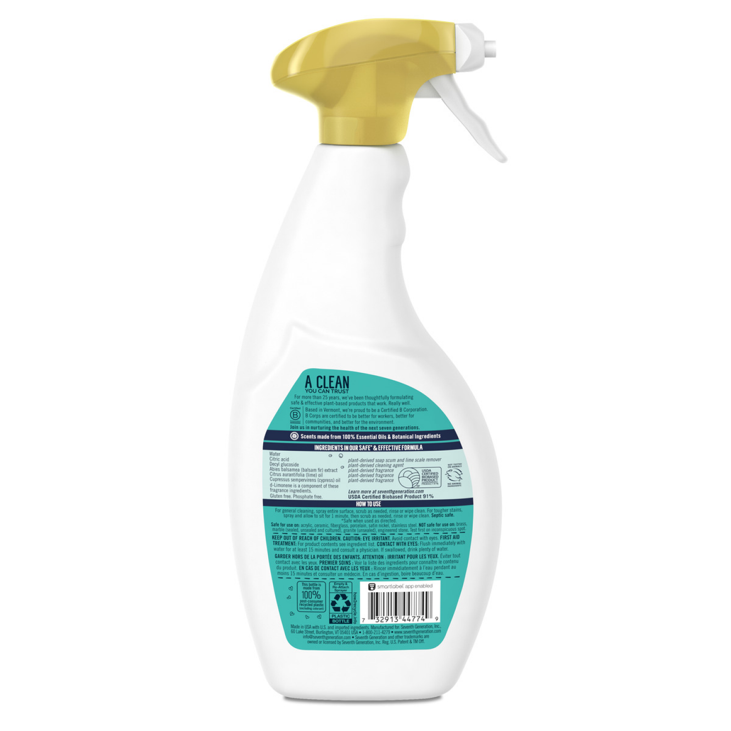 slide 2 of 2, Seventh Generation Tub & Tile Cleaner Emerald Cypress & Fir Scent, 26 oz, 32 fl oz