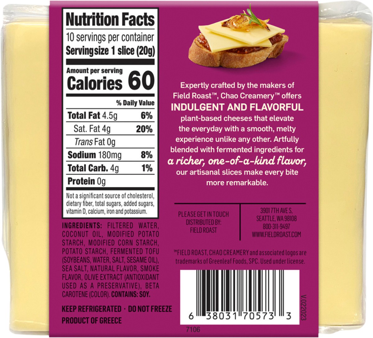 slide 7 of 7, Field Roast Slices, Plant - Based, Smoked Original, 7 oz