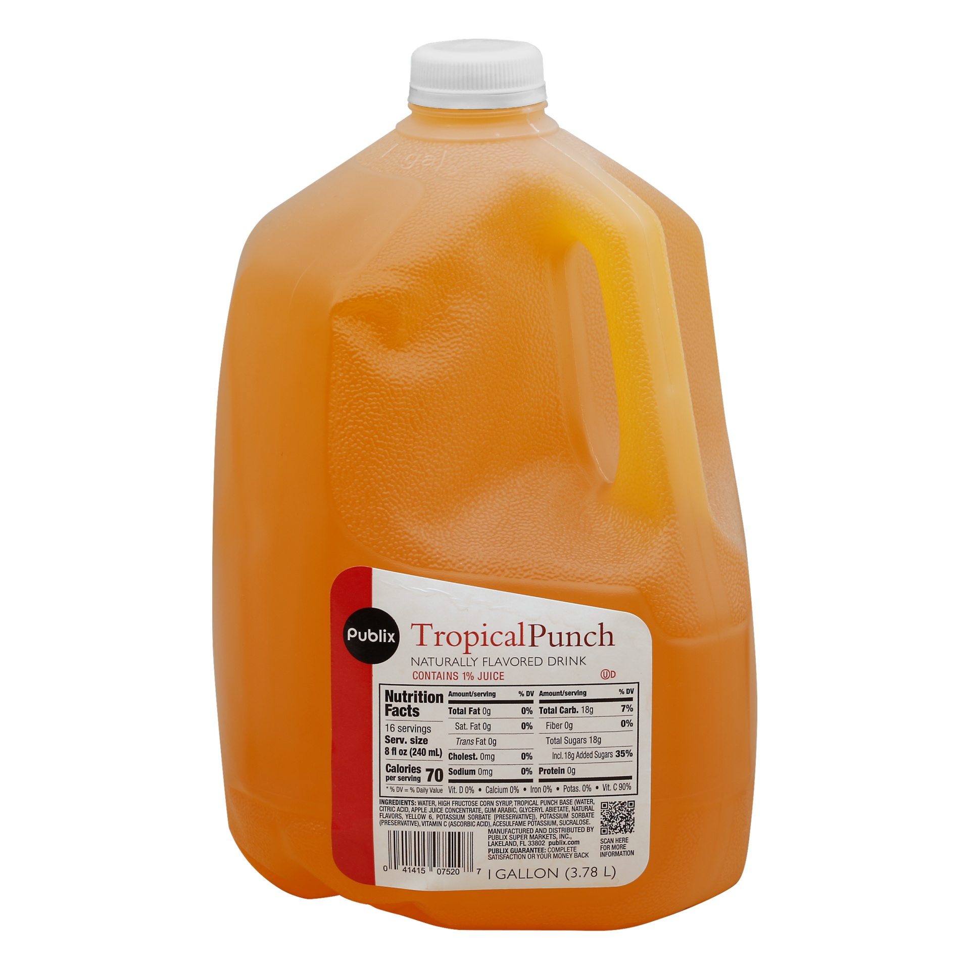 slide 1 of 1, Publix Tropical Punch Tropical Punch - 1 gal, 1 gal