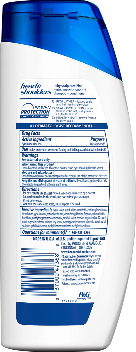 slide 4 of 5, Head & Shoulders Itchy Scalp Care Anti-Dandruff 2-in-1 Shampoo + Conditioner, 23.7oz, 23.7 fl oz