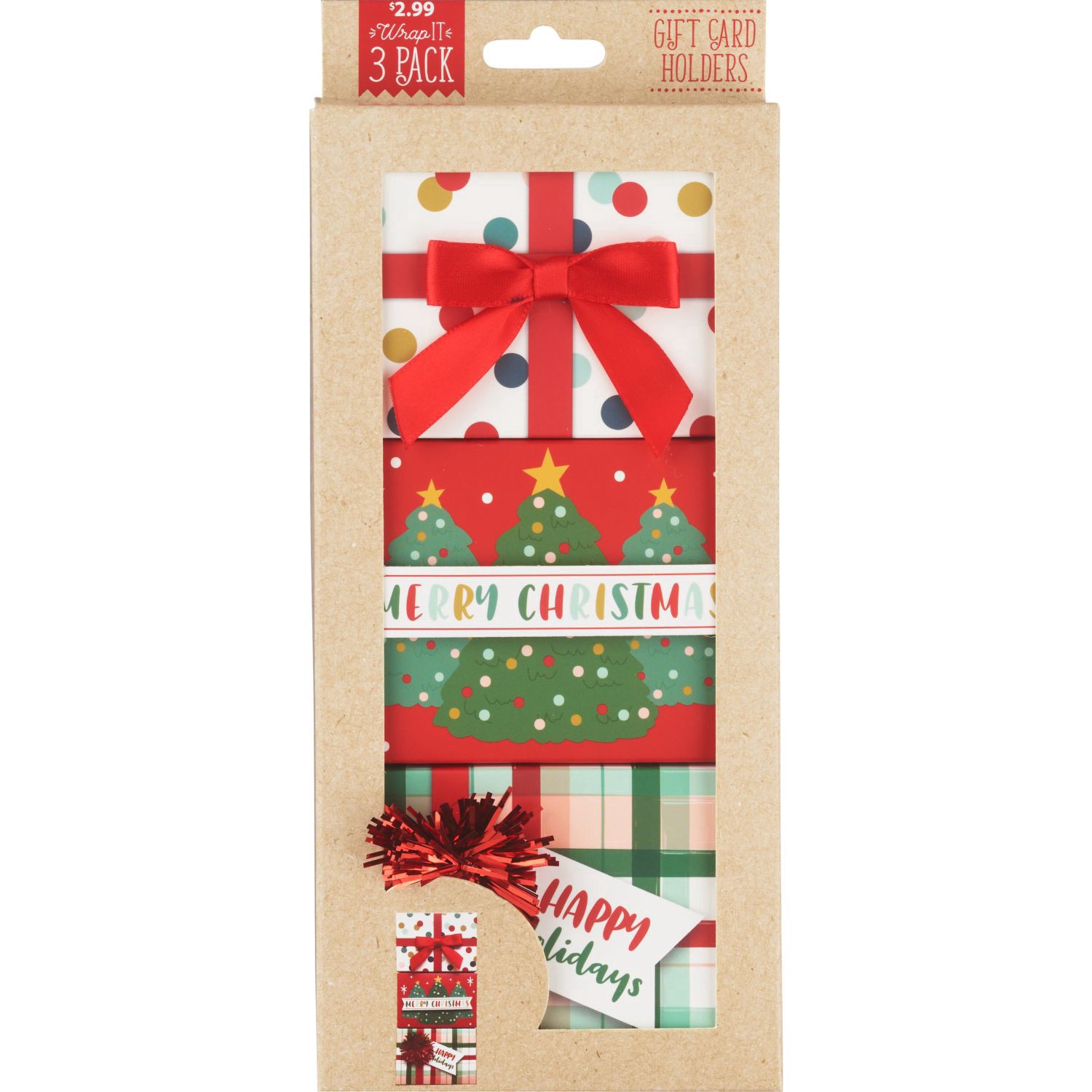 slide 1 of 1, Wrap It Gift Card Holder, 3 Ct, 3 ct