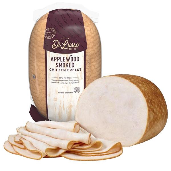 slide 1 of 1, Di Lusso Premium Sliced Applewood Smoked Chicken Breast, per lb