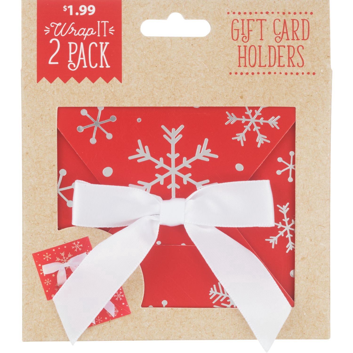 slide 1 of 1, Wrap It Ribbon Closure Gift Card Holder, 2 Ct, 2 ct