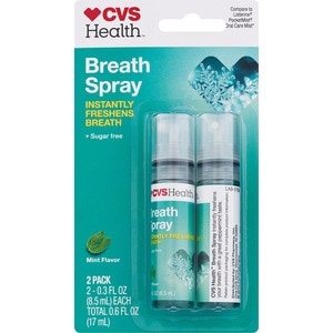 slide 1 of 1, CVS Health Breath Freshening Mist Twin Pack Mint Breeze, 2 ct; 0.3 fl oz; 8.5 ml