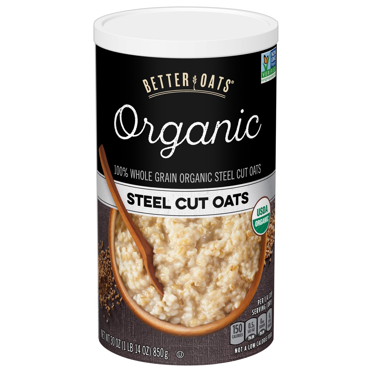 slide 6 of 13, Better Oats Organic Steel Cut Oats, 30 OZ Tub, 30 oz