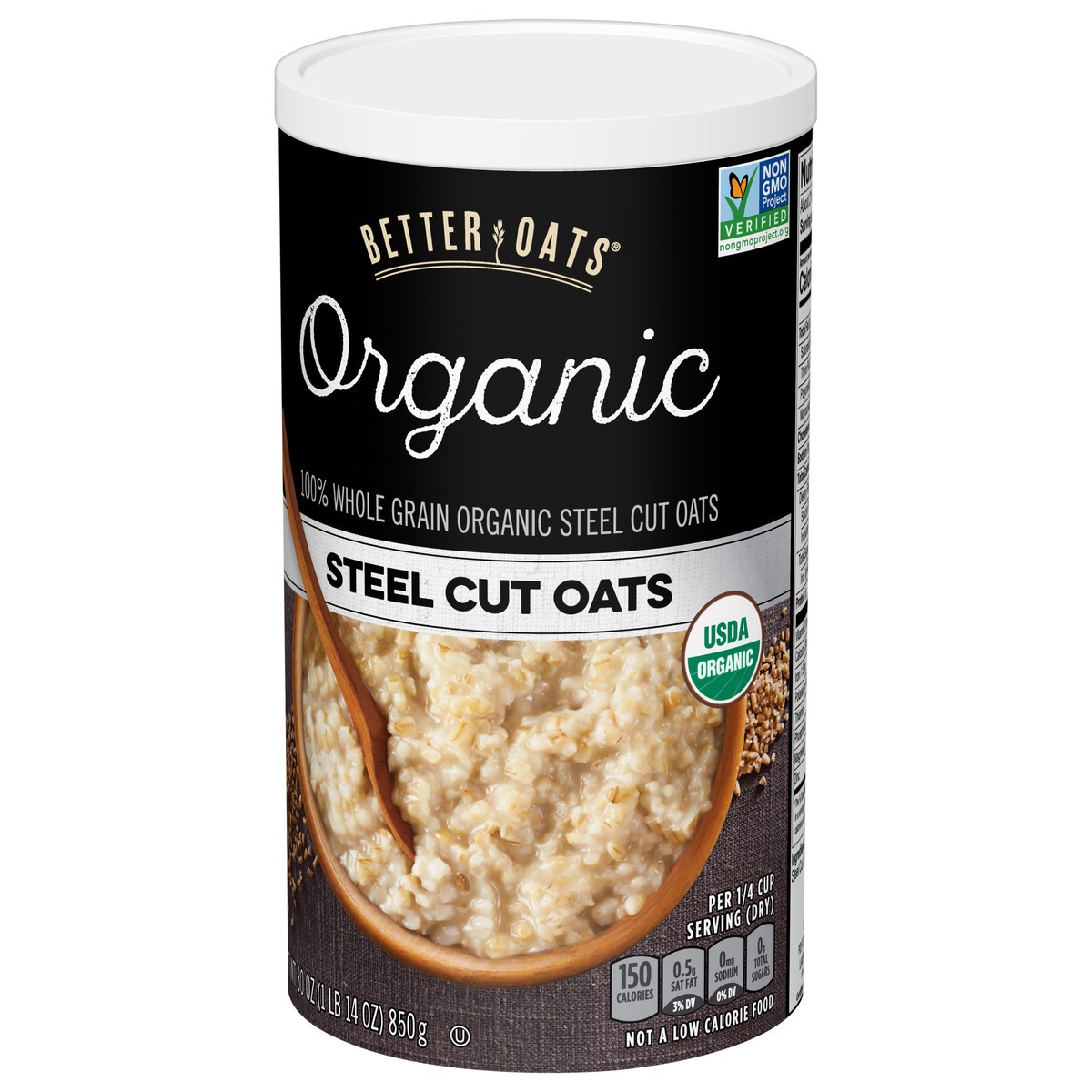 slide 7 of 13, Better Oats Organic Steel Cut Oats, 30 OZ Tub, 30 oz