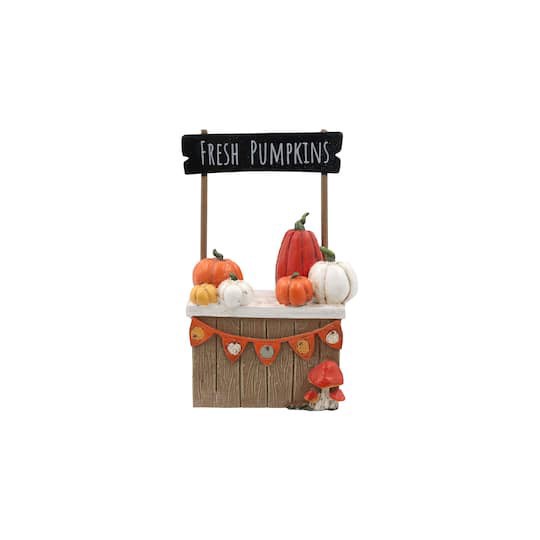 slide 1 of 4, Mini Pumpkin Stand Decoration By Ashland, 3.77 in x 2.3 in x 1.28 in