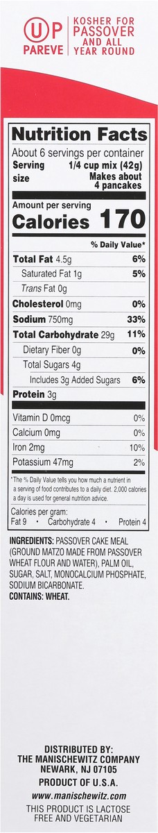 slide 6 of 12, Manischewitz Pancake Mix 9 oz, 9 oz