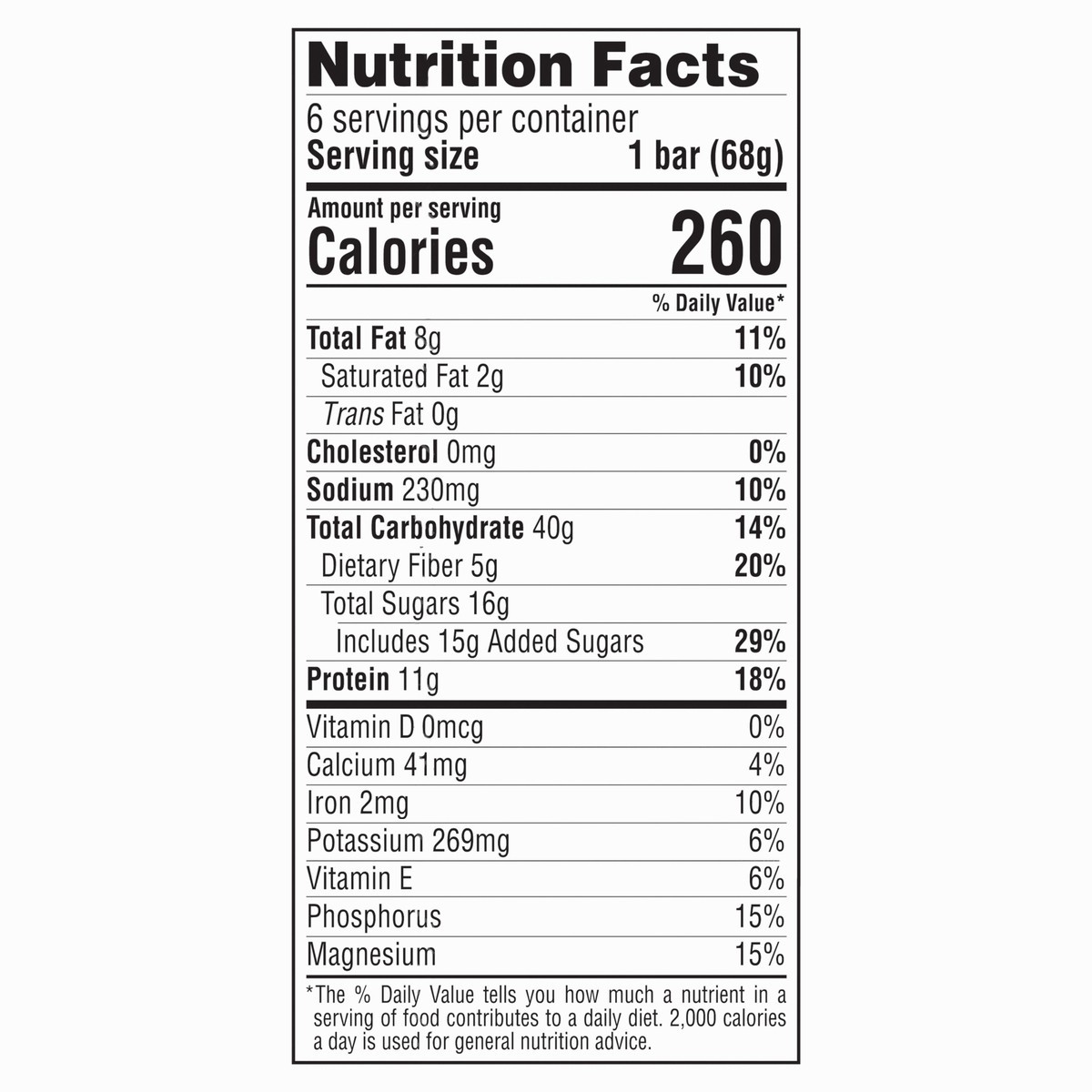 slide 4 of 11, CLIF BAR - Chocolate Chip Peanut Crunch - Made with Organic Oats - 11g Protein - Non-GMO - Plant Based - Energy Bars - 2.4 oz. (6 Pack), 14.4 oz