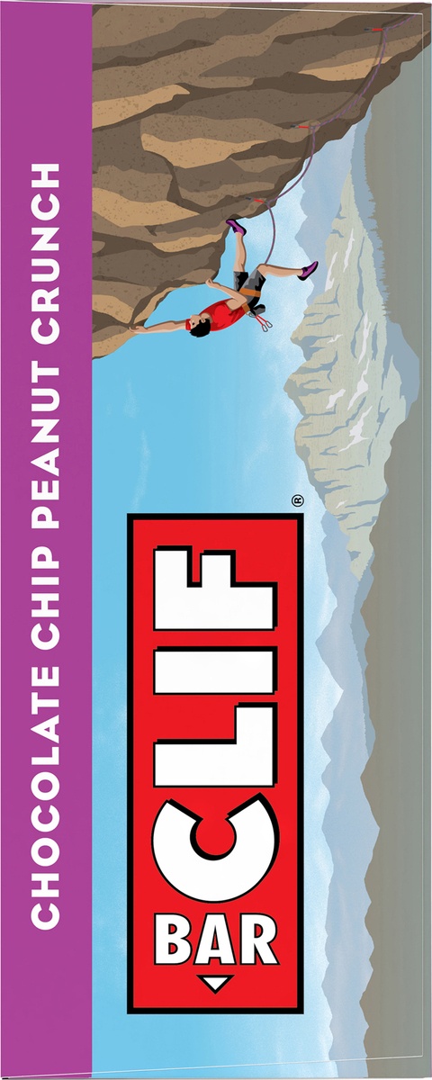 slide 7 of 10, CLIF Chocolate Chip Peanut Crunch Nutrition Bars, 6 ct