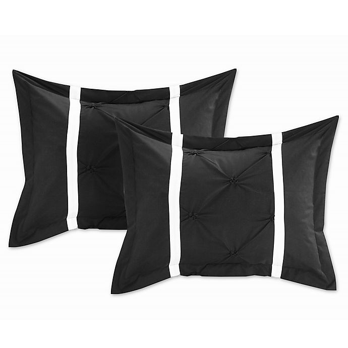 slide 3 of 5, Chic Home Uttermost Valde Queen Comforter Set - Black, 8 ct