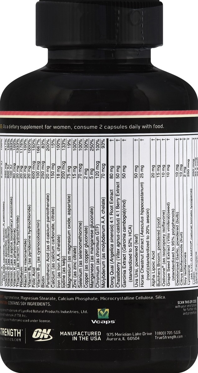 slide 5 of 5, Optimum Nutrition Opti-Women, 120 ct