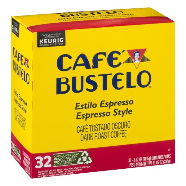 slide 1 of 1, Café Bustelo Coffee, Dark Roast, Espresso Style, K-Cup Pods, Value Size, 36 ct