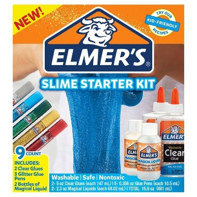 slide 1 of 1, Elmer's Slime Starter Kit, 9 ct