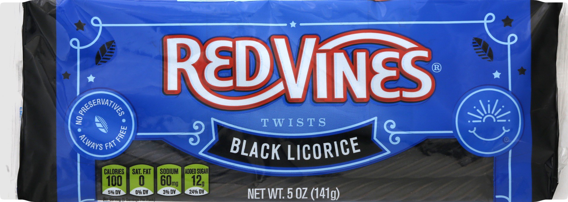 slide 1 of 1, Red Vines Twists Black Licorice Candy 5.0 oz, 5 oz