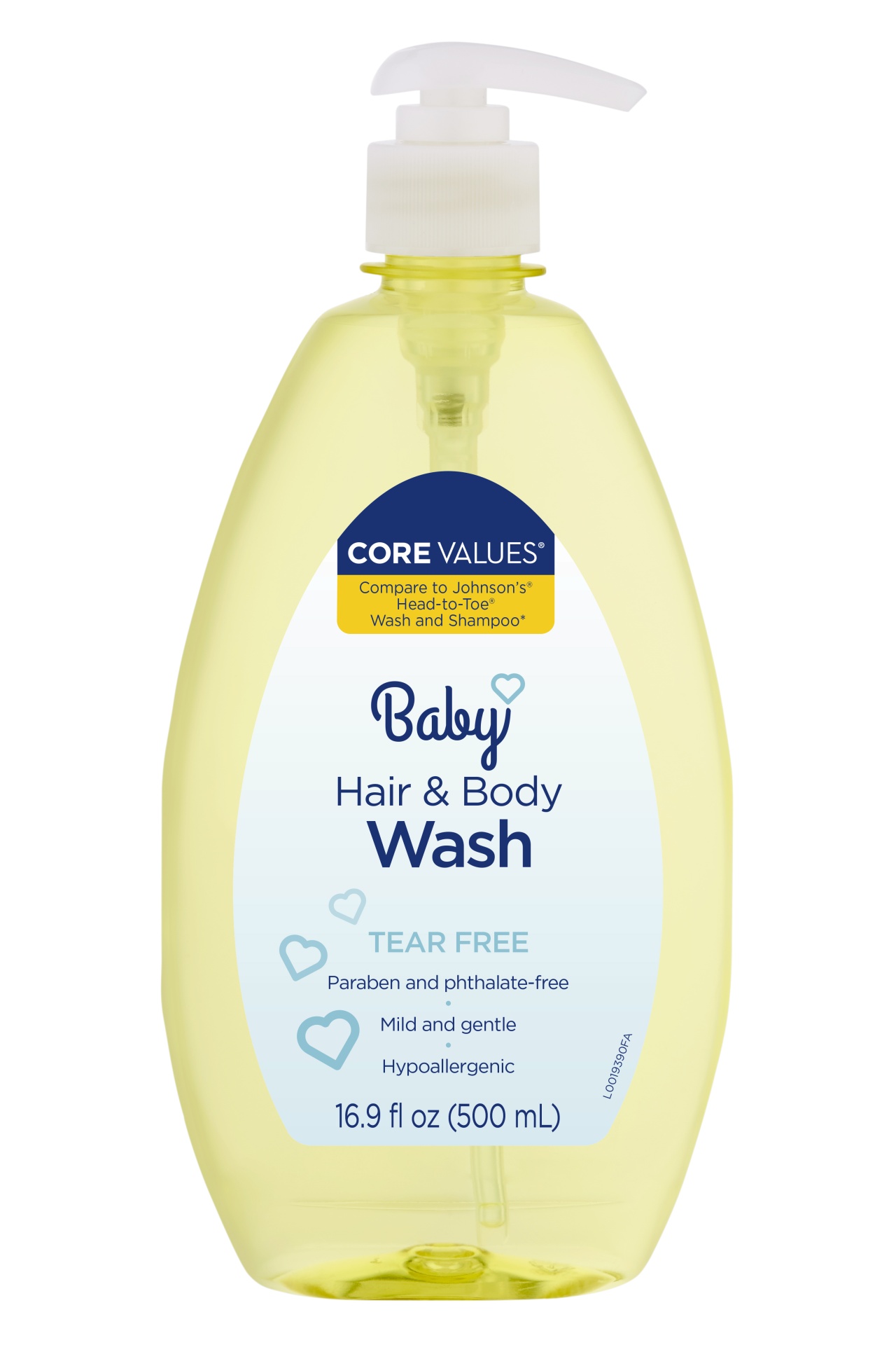 slide 1 of 1, Core Values Baby Hair & Body Wash, 16.9 oz