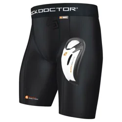 SHOCK DOCTOR Mens Compression Short W/cup White