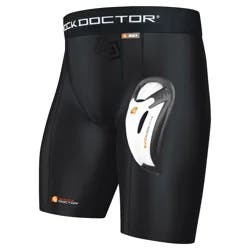 SHOCK DOCTOR Mens Compression Short W/cup White