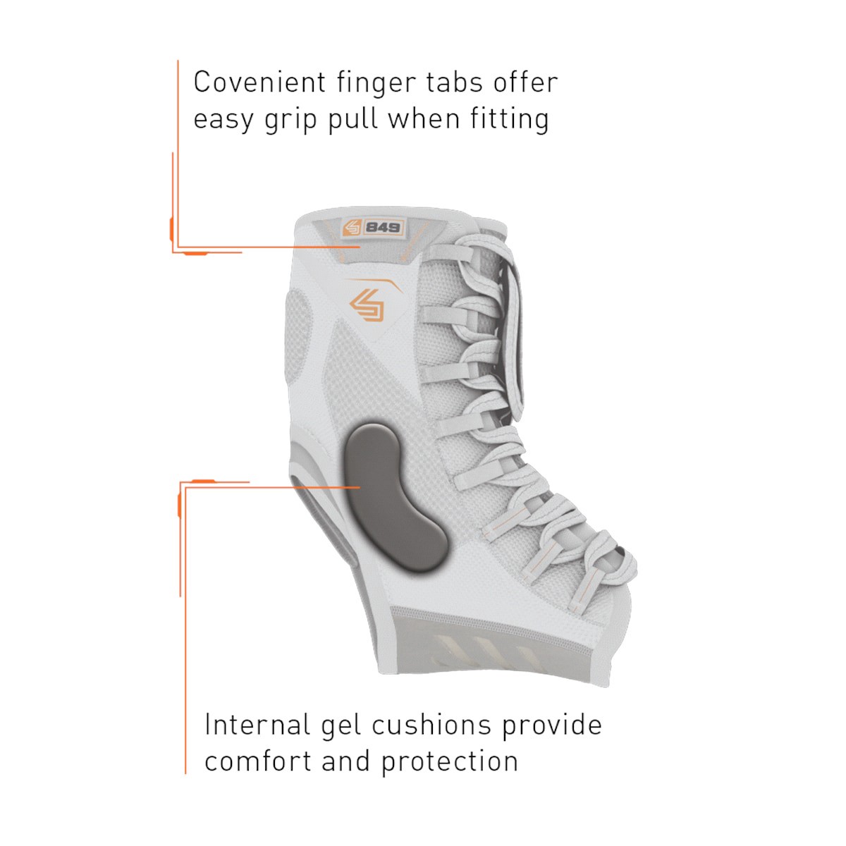 slide 2 of 2, Shock Doctor 849 Ultra Gel Lace Ankle Support, LG