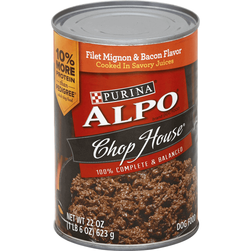 slide 1 of 1, Purina ALPO Chop House Originals Filet Mignon Flavor Dog Food, 22 oz