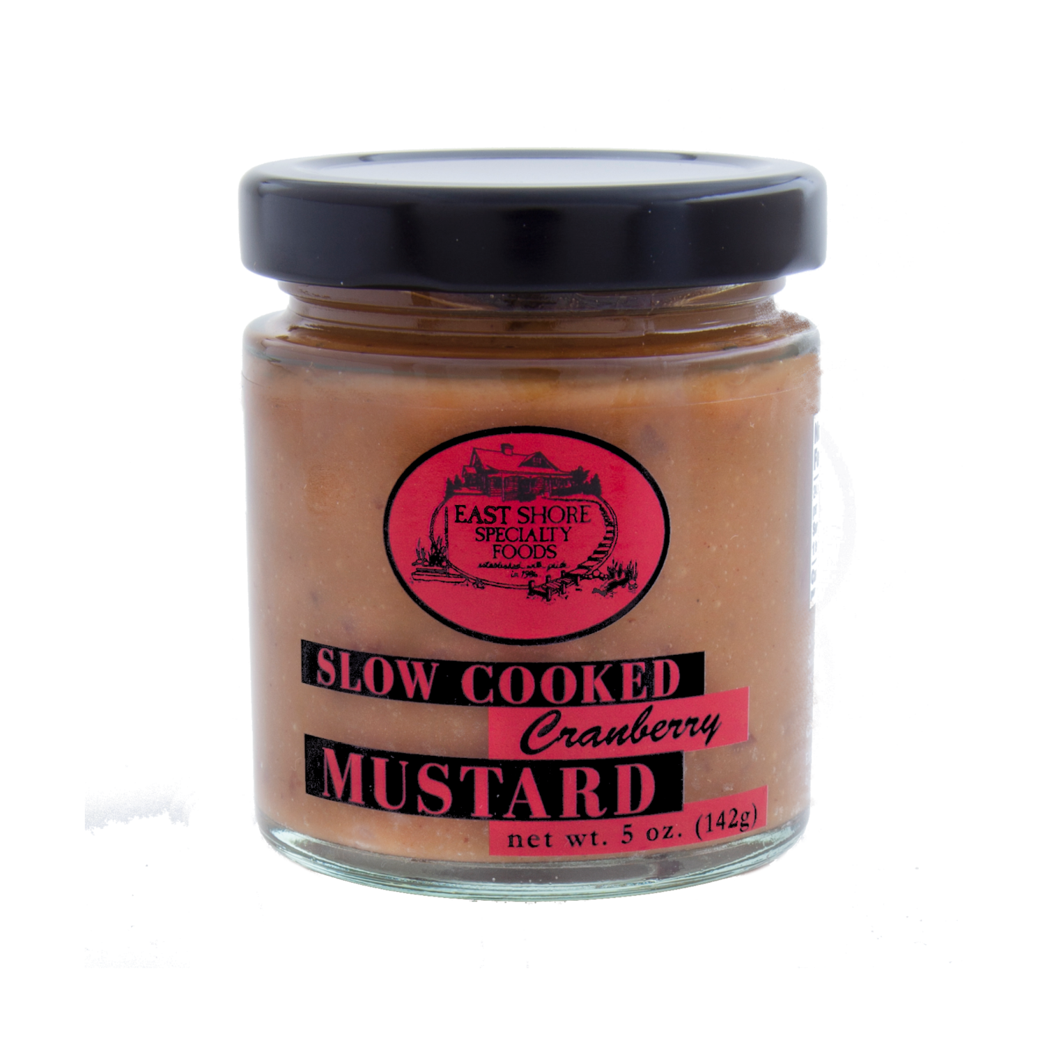 slide 1 of 1, East Shore Specialty Cranberry Mustard 5 oz, 5 oz