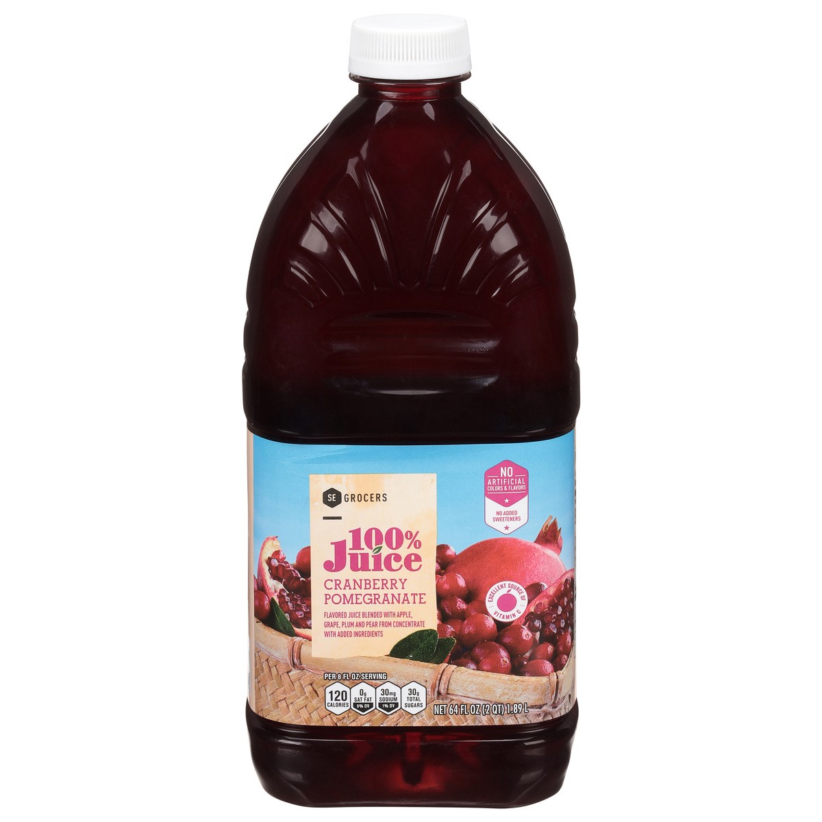 slide 1 of 1, SE Grocers 100% Juice Cranberry Pomegranate - 64 oz, 64 oz