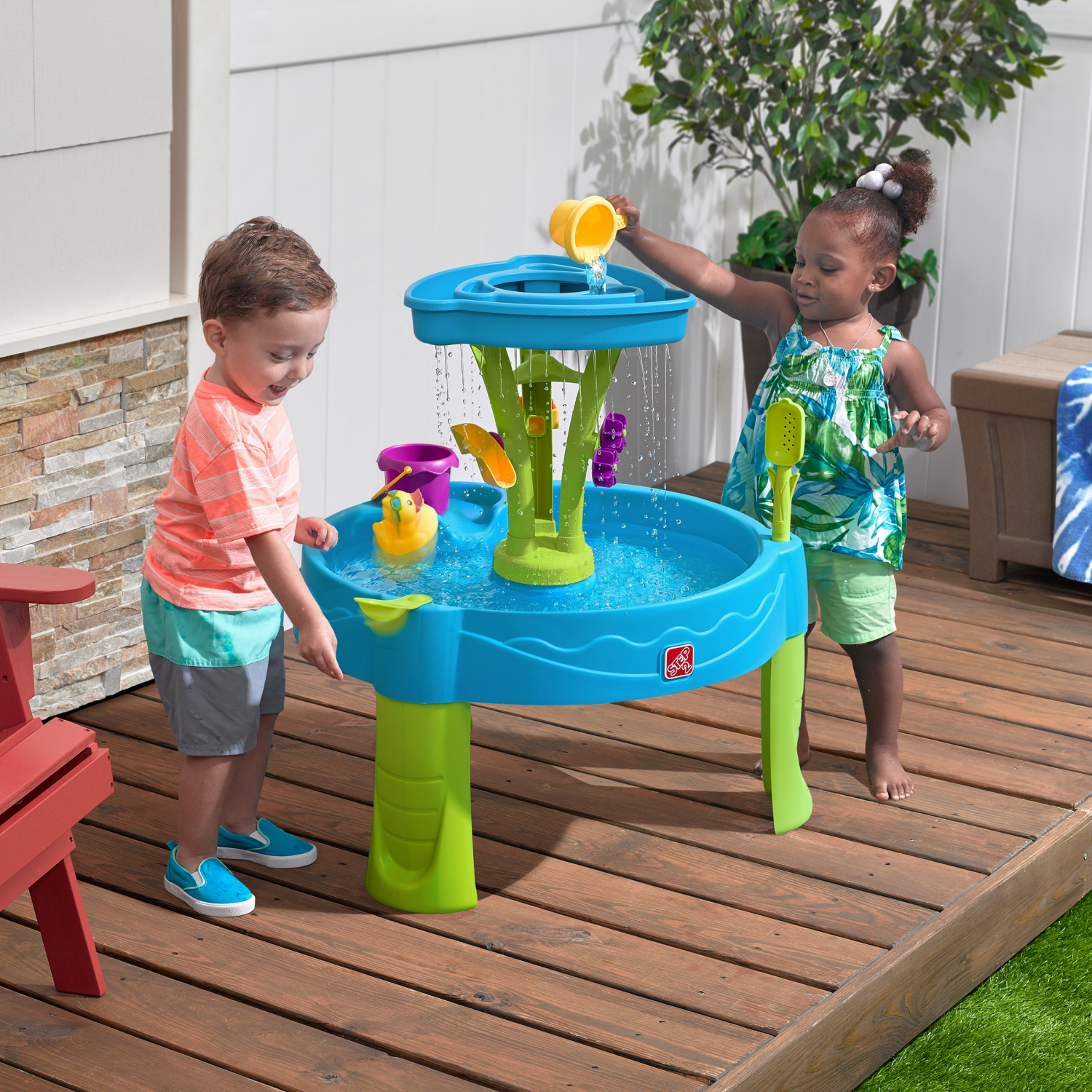 slide 3 of 3, Step2 Summer Showers Splash Tower Water Table, 1 ct