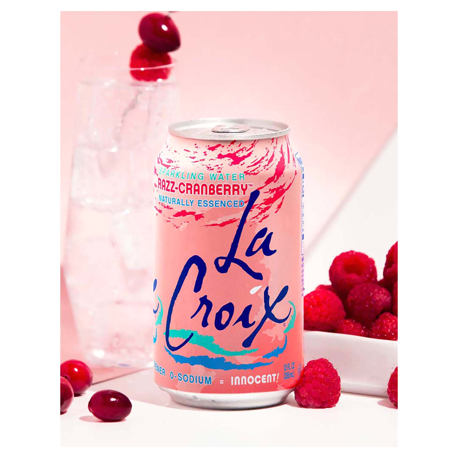 slide 2 of 4, La Croix Razz-Cranberry - 12 ct; 12 fl oz, 12 ct; 12 fl oz