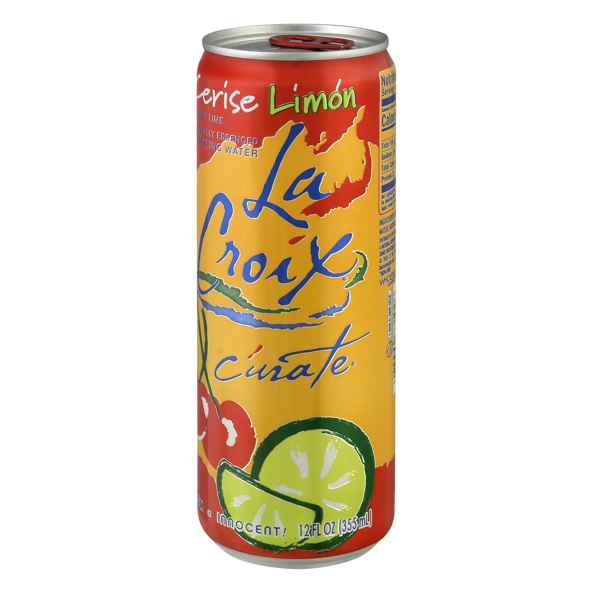slide 3 of 10, La Croix Curate Cherry Lime Sparkling Water 12 fl oz, 12 fl oz