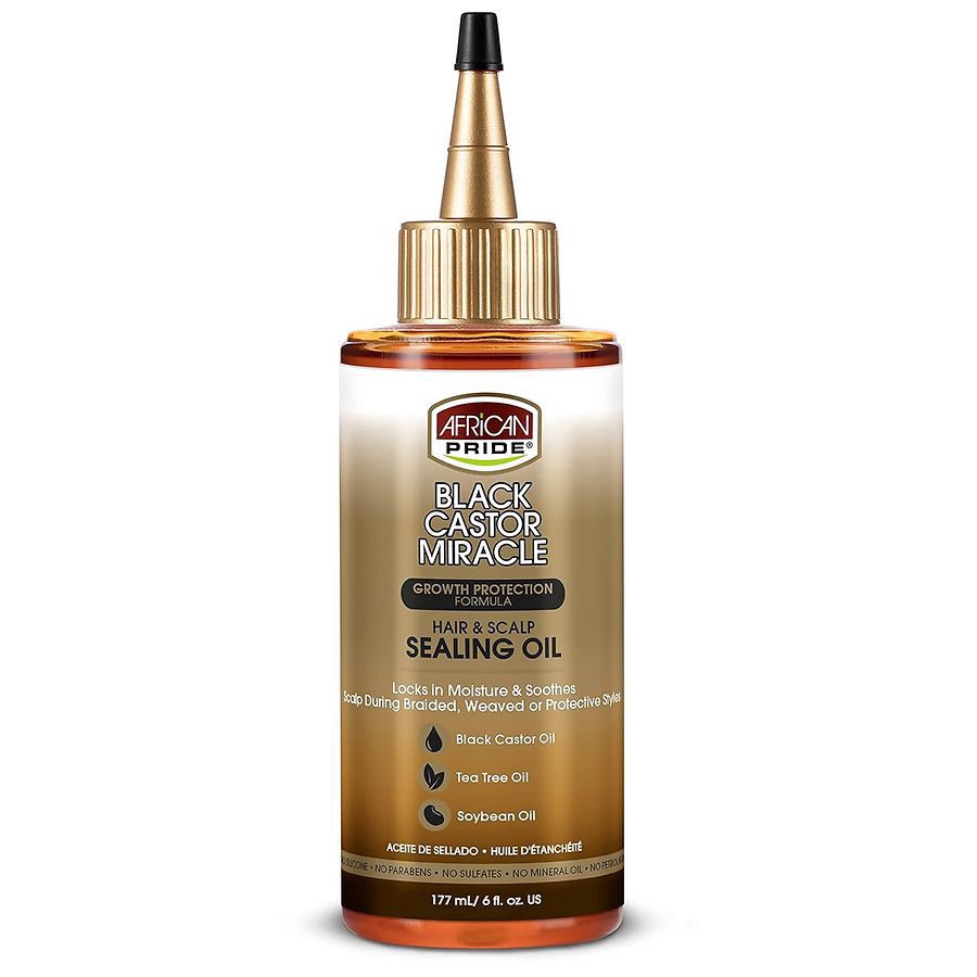 slide 1 of 2, African Pride Black Castor Miracle Sealing Oil, 6 fl oz