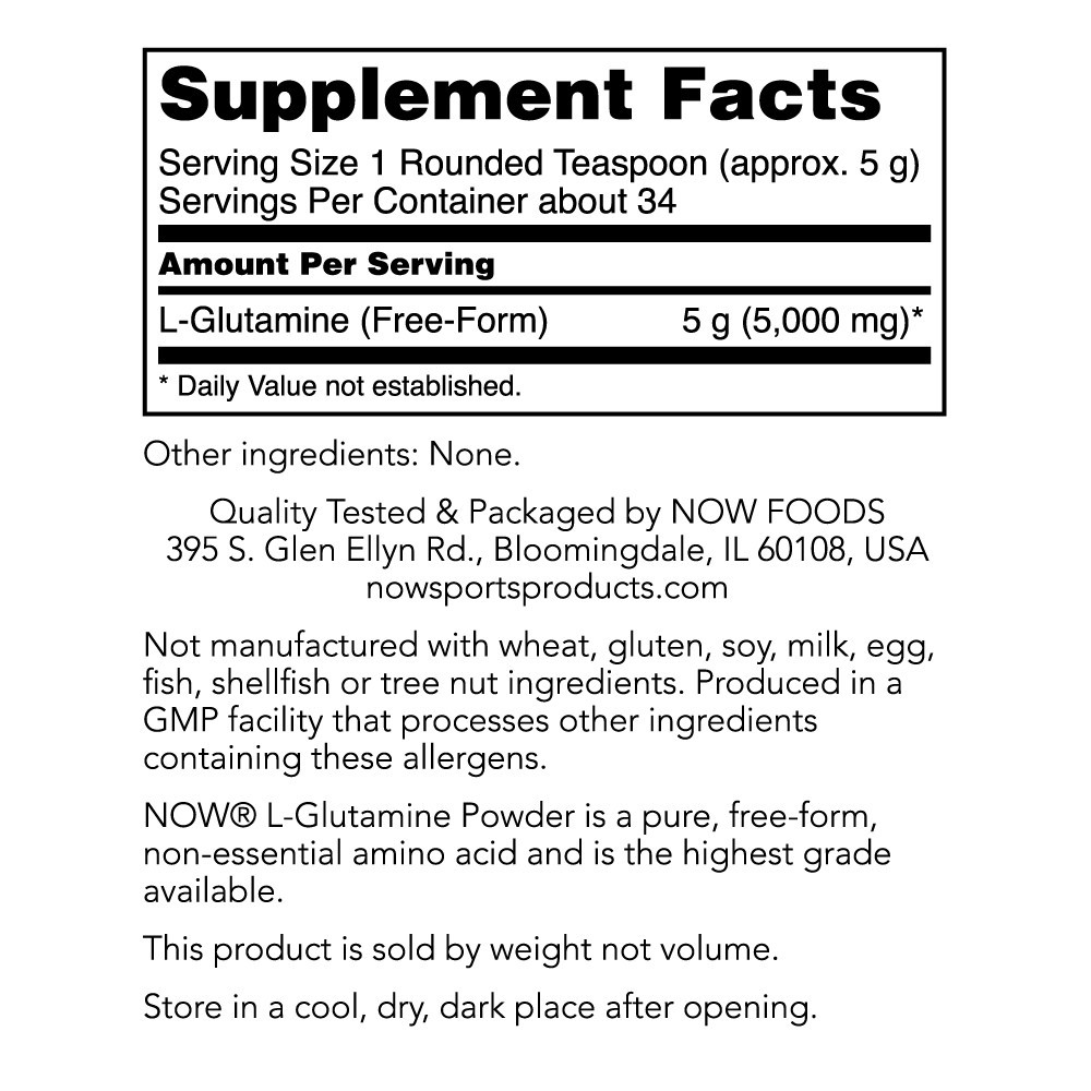 slide 2 of 2, NOW Sports L-Glutamine Powder - 6 oz., 6 oz