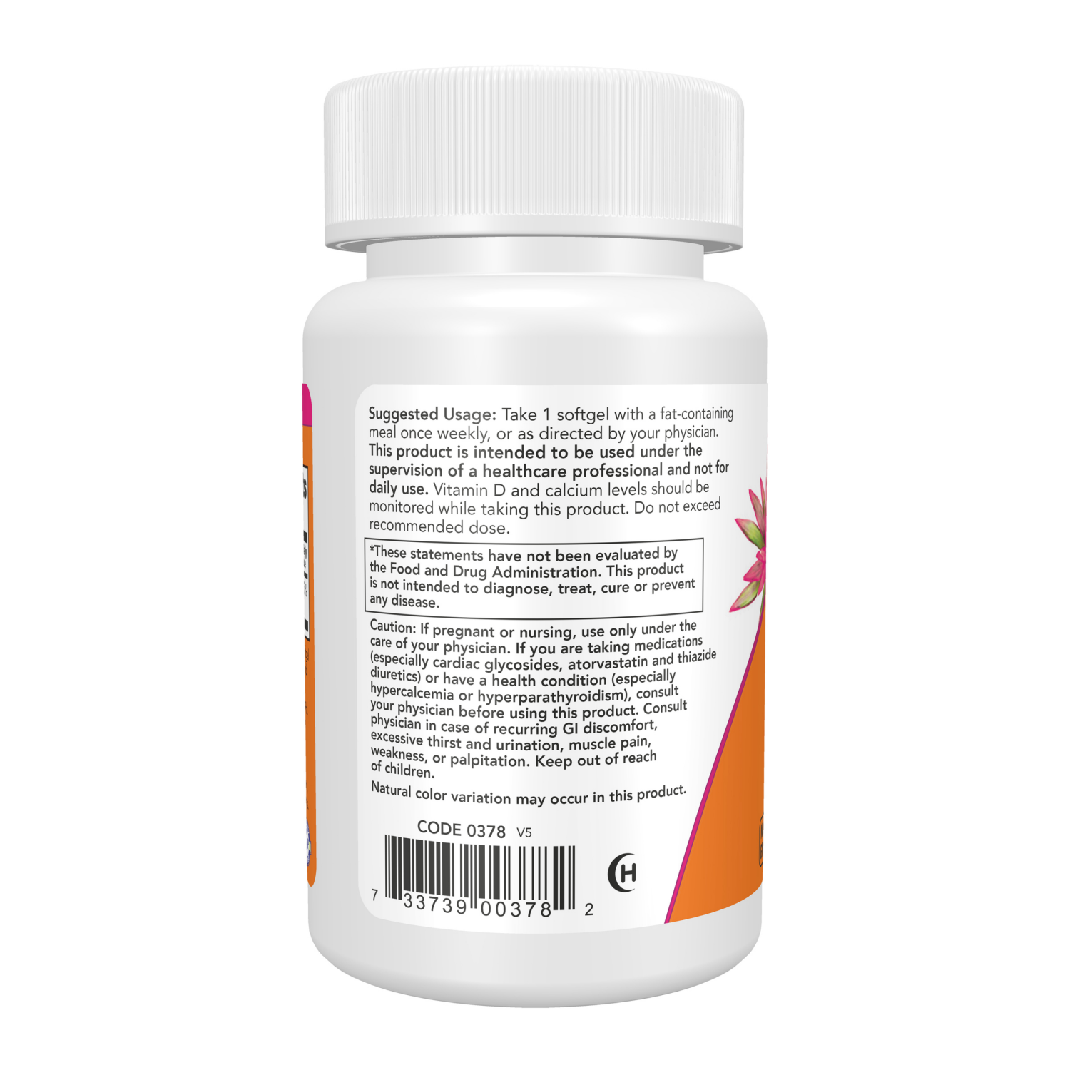 slide 2 of 3, NOW Vitamin D-3 50,000 IU - 50 Softgels, 50 ct