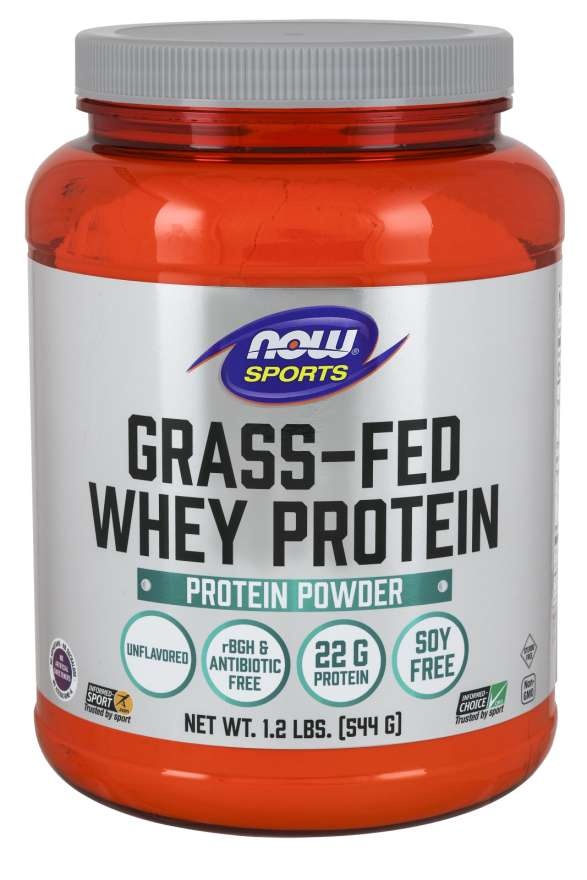 slide 1 of 1, NOW Foods Grass-Fed Whey Protein, Unflavored Powder, 1.2 lb