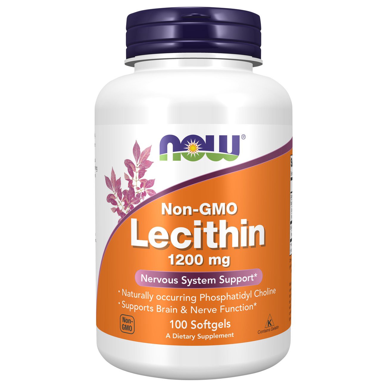 slide 1 of 2, NOW Lecithin 1200 mg Softgels, 100 ct