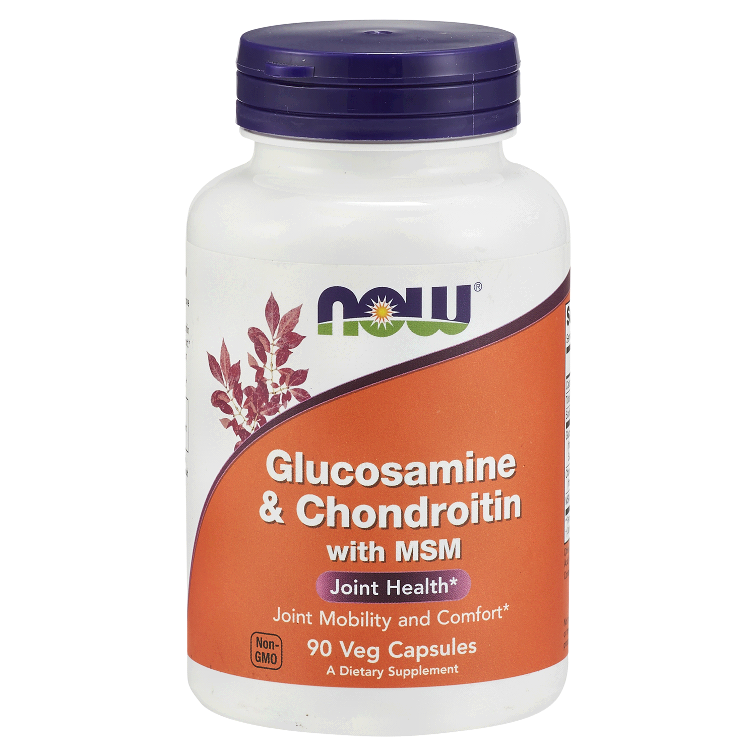 slide 1 of 4, NOW Glucosamine & Chondroitin with MSM - 90 Veg Capsules, 90 ct