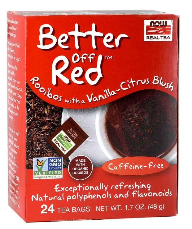 slide 1 of 1, NOW Foods Better Off Red Rooibos Tea - 24 Tea Bags, 1 ct