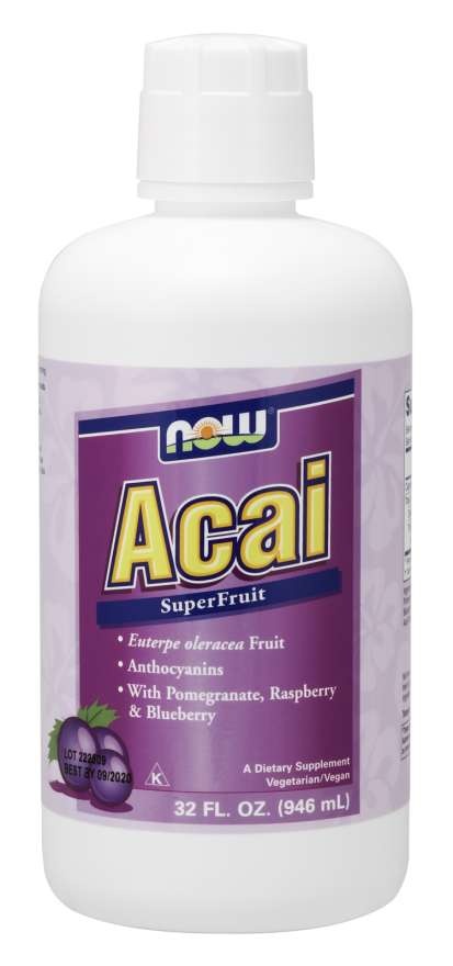 slide 1 of 1, NOW Foods Acai Liquid, 32 fl oz