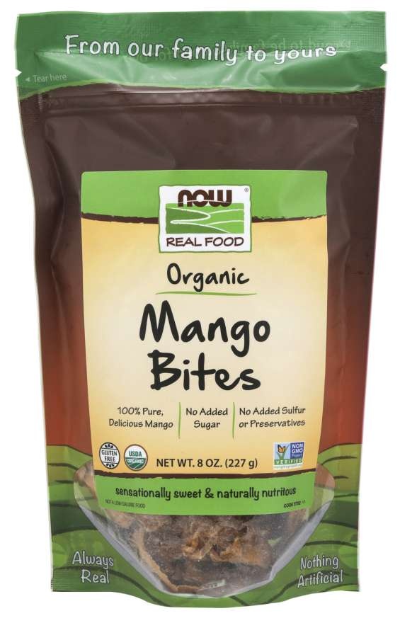 slide 1 of 1, NOW Foods Mango Bites, Organic, 8 oz